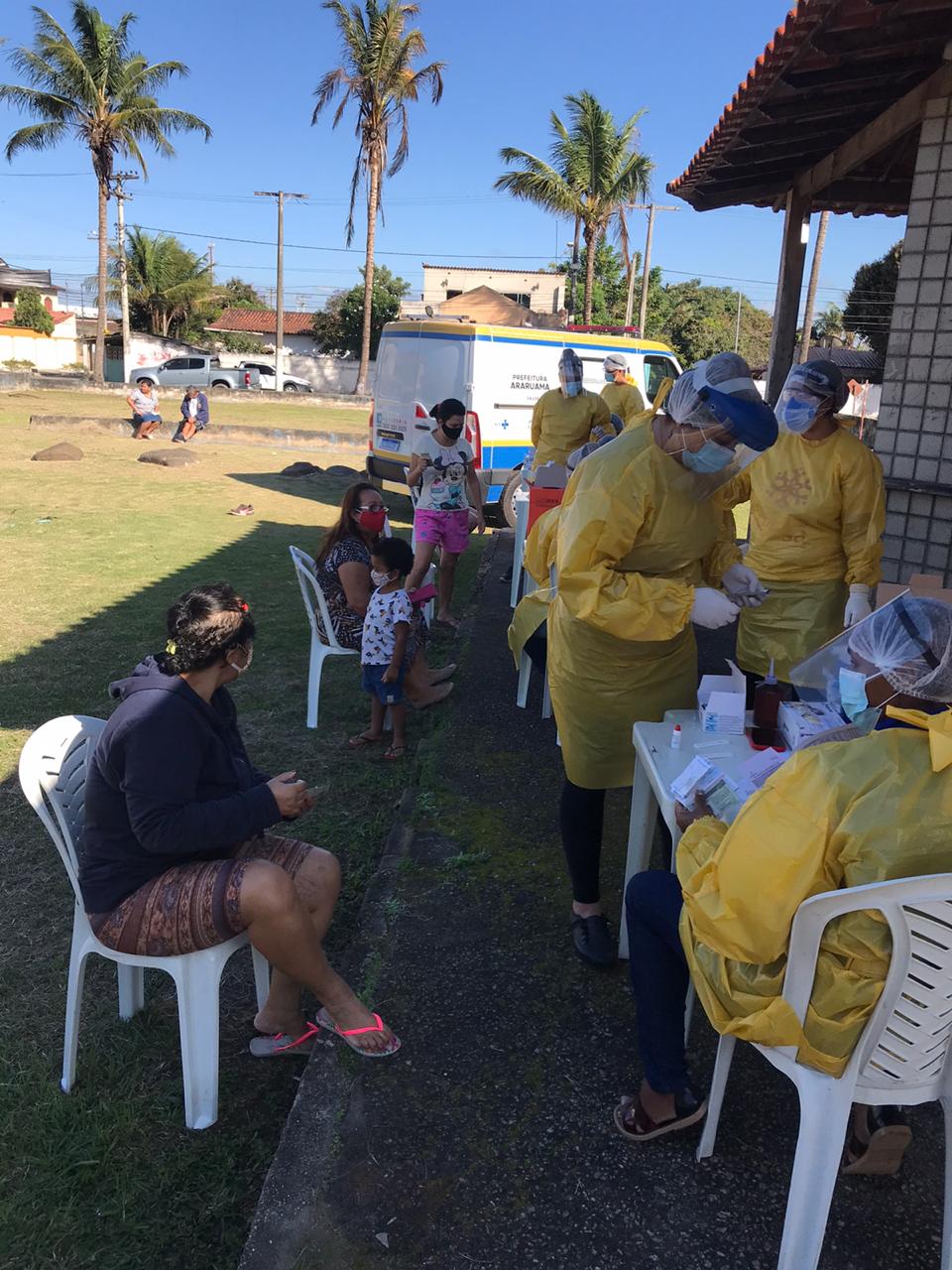 Dia D da Conscientização sobre os riscos do Coronavírus no bairro Rio do Limão, em Araruama, identifica 4 pessoas com a doença