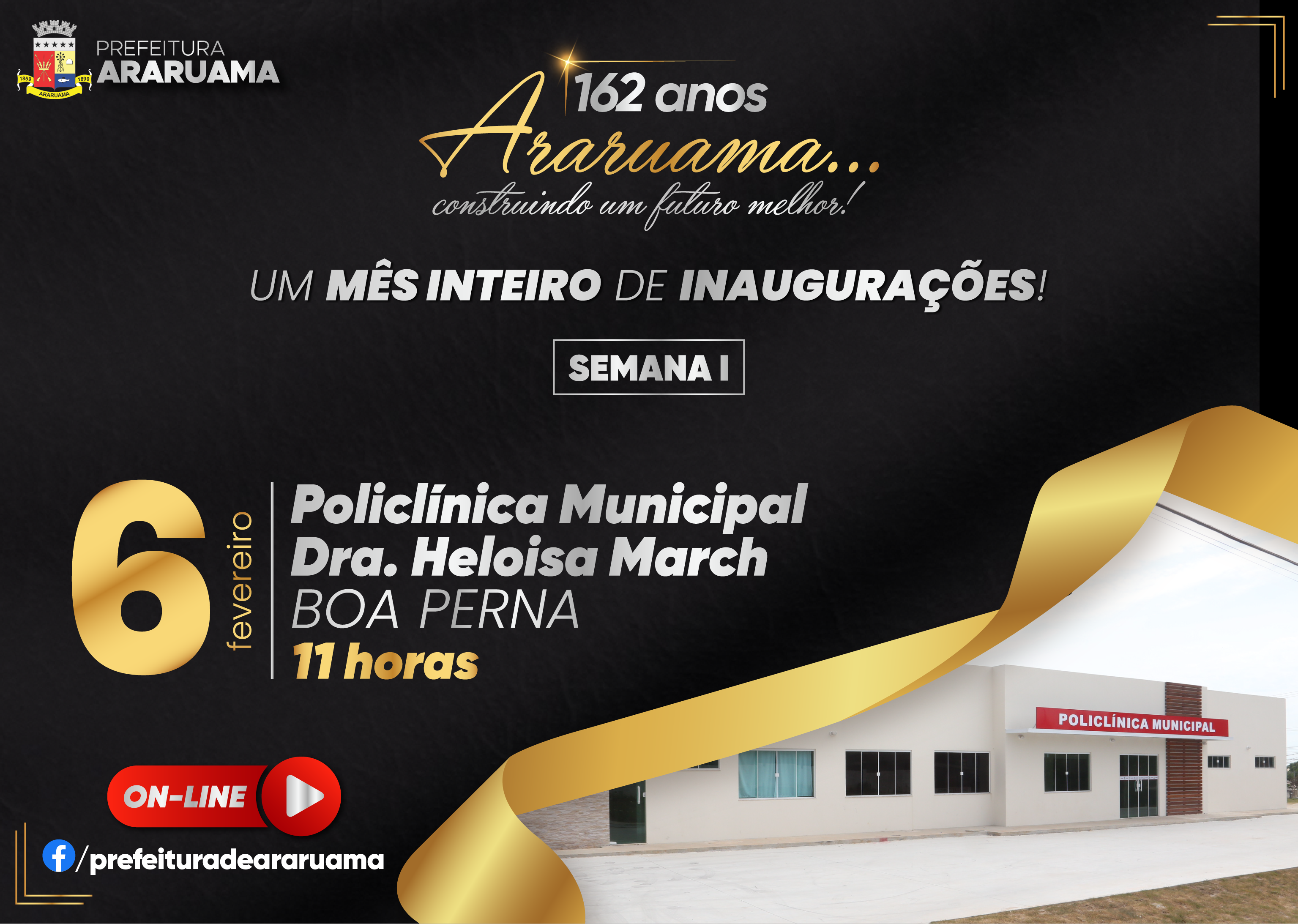 Prefeitura vai comemorar aniversário de Araruama com inaugurações de importantes obras