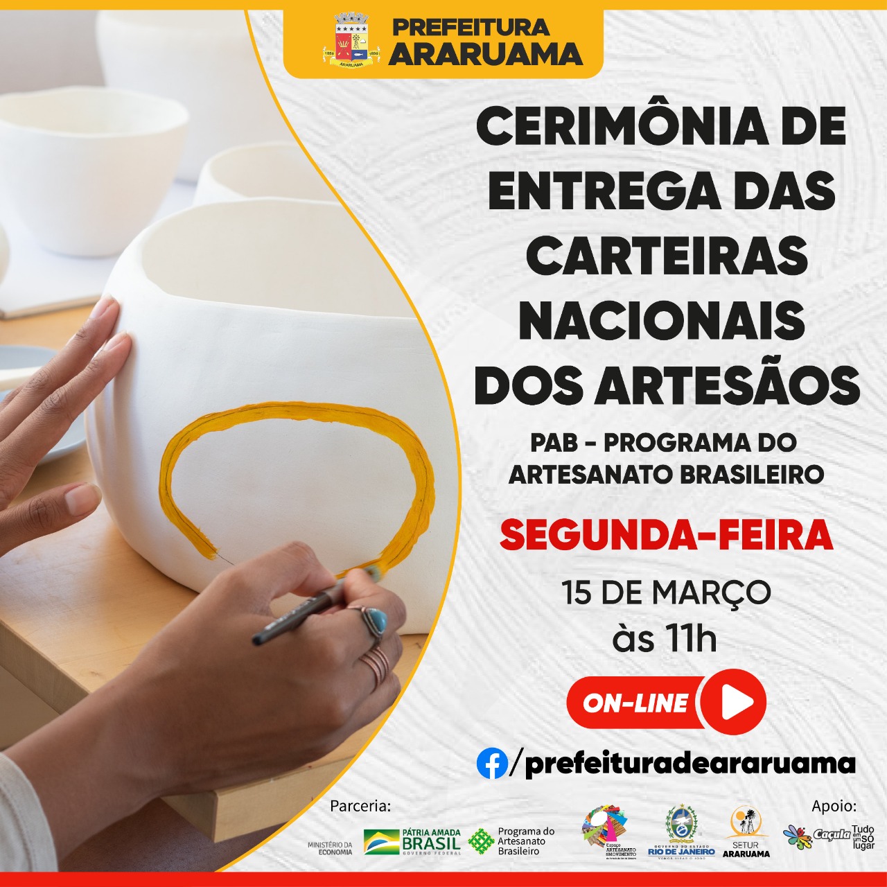 Artesãos de Araruama vão receber Carteira Nacional do Artesão de forma on-line