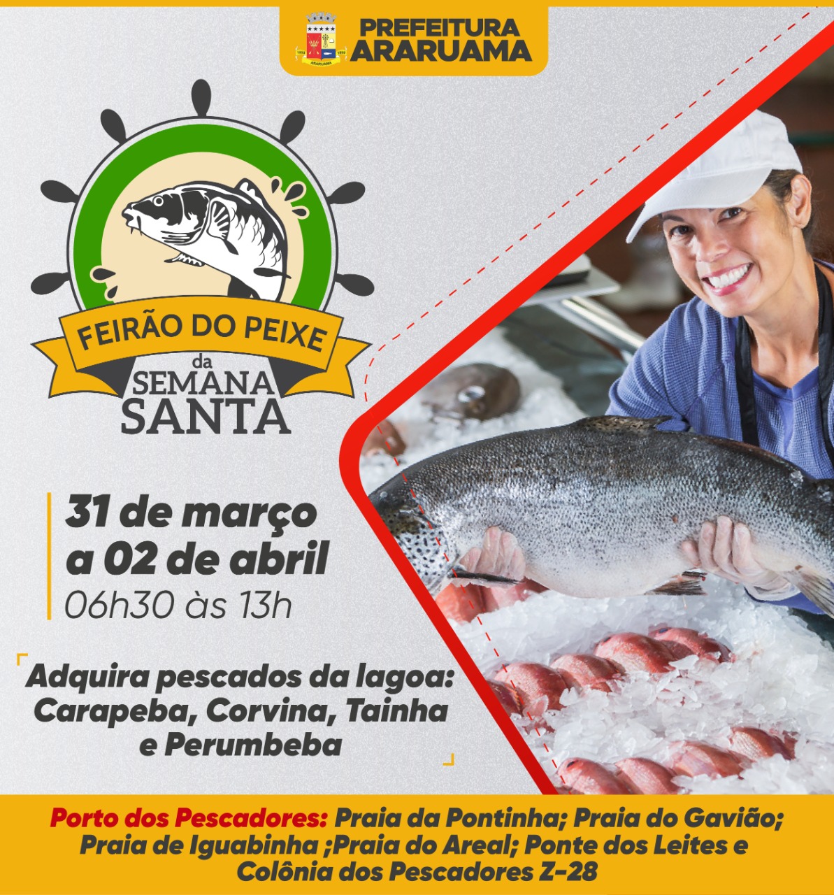 Prefeitura vai realizar a quinta edição do projeto “Feirão do Peixe da Semana Santa