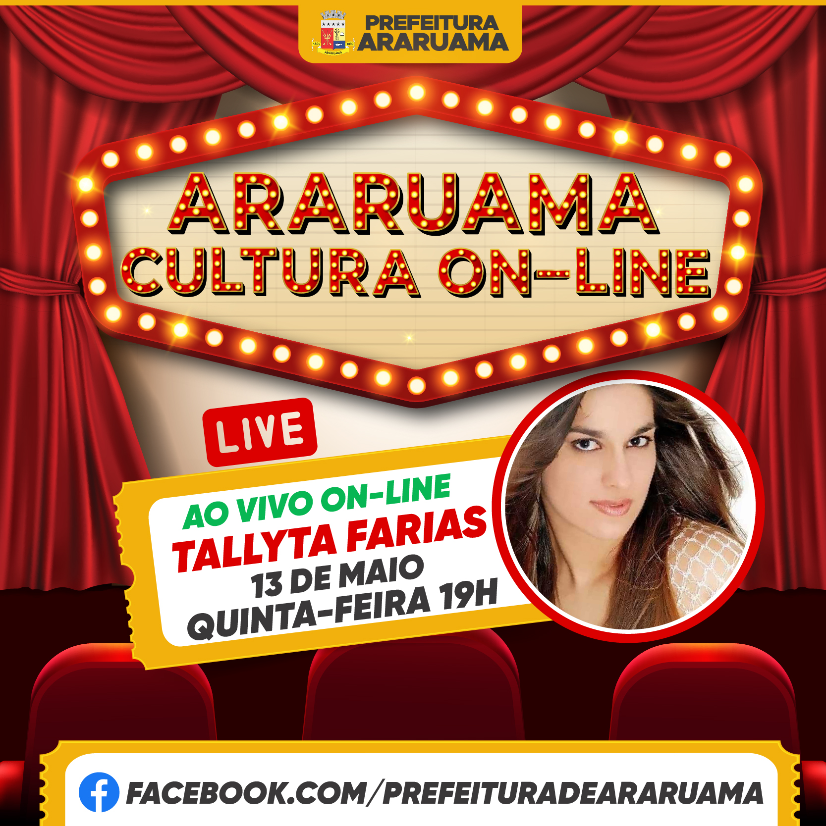 Cantora Tallyta Farias é atração do projeto “Cultura On-line” dessa quinta-feira