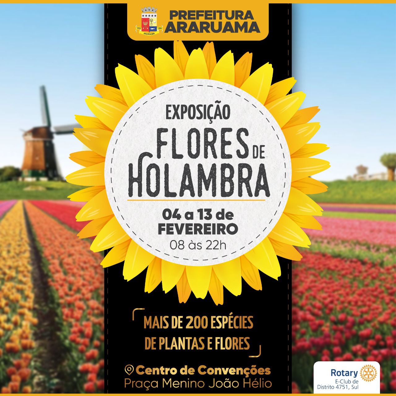 Araruama vai receber a tradicional “Exposição Flores de Holambra”