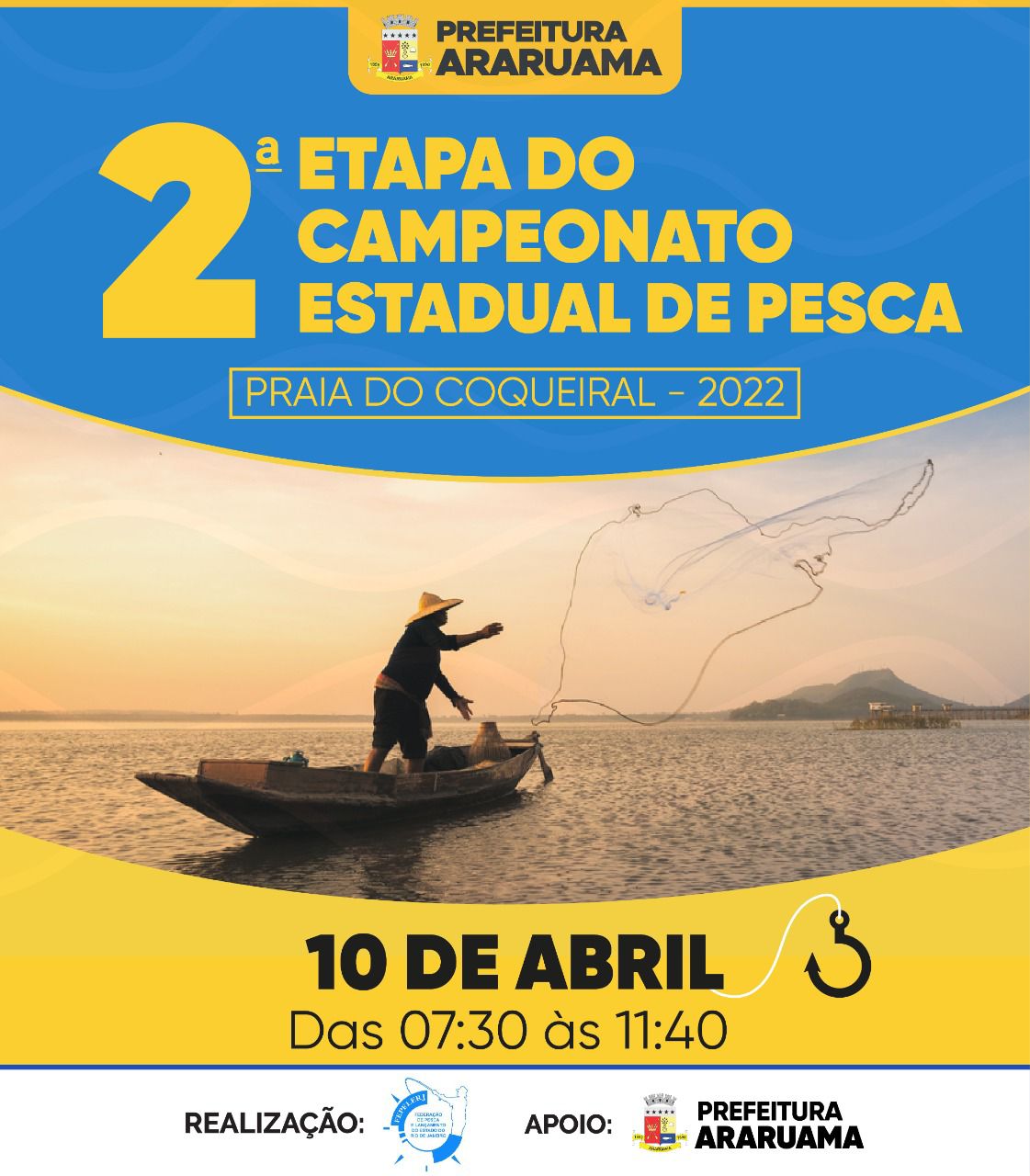 Araruama vai sediar a segunda etapa do Campeonato Estadual de Pesca na Praia do Coqueiral