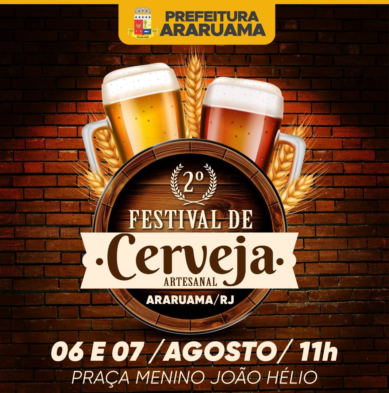 Prefeitura vai realizar a segunda edição do Festival da Cerveja Artesanal em Araruama