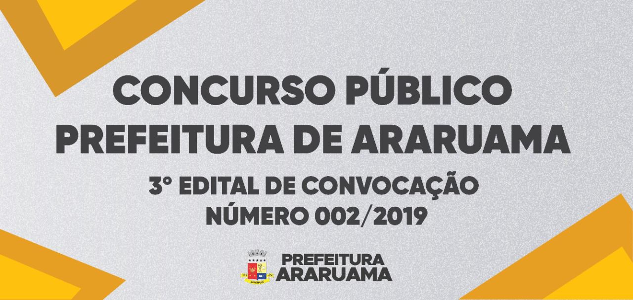 Prefeitura de Araruama faz convocação para aprovados no Concurso Público da Guarda Municipal número 002/2019
