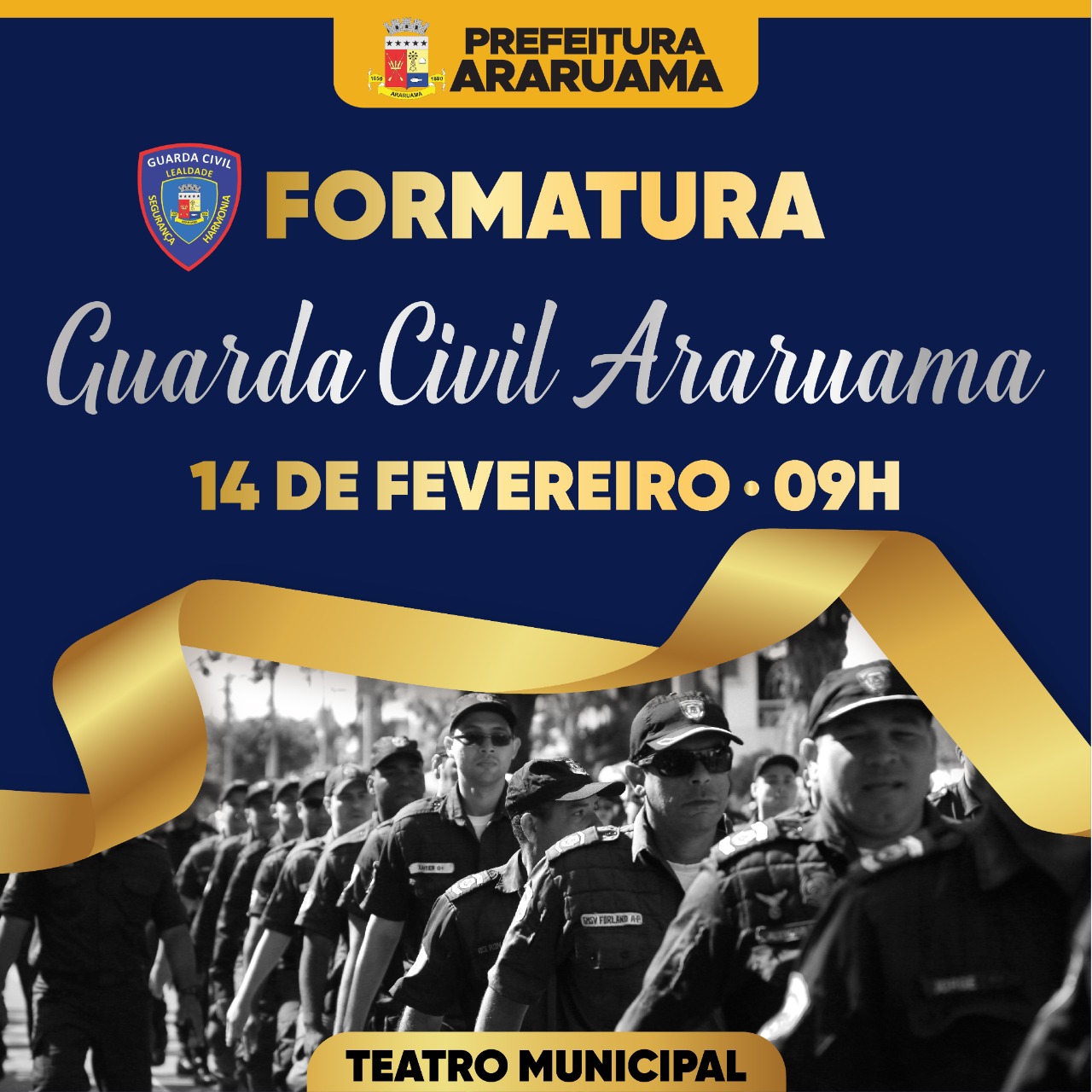 Prefeitura de Araruama vai realizar a formatura de 30 novos agentes da Guarda Civil