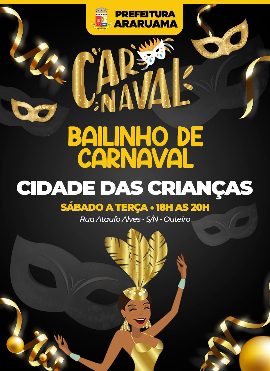 Bailinho de Carnaval na Cidade das Crianças promete animar os pequenos foliões de Araruama