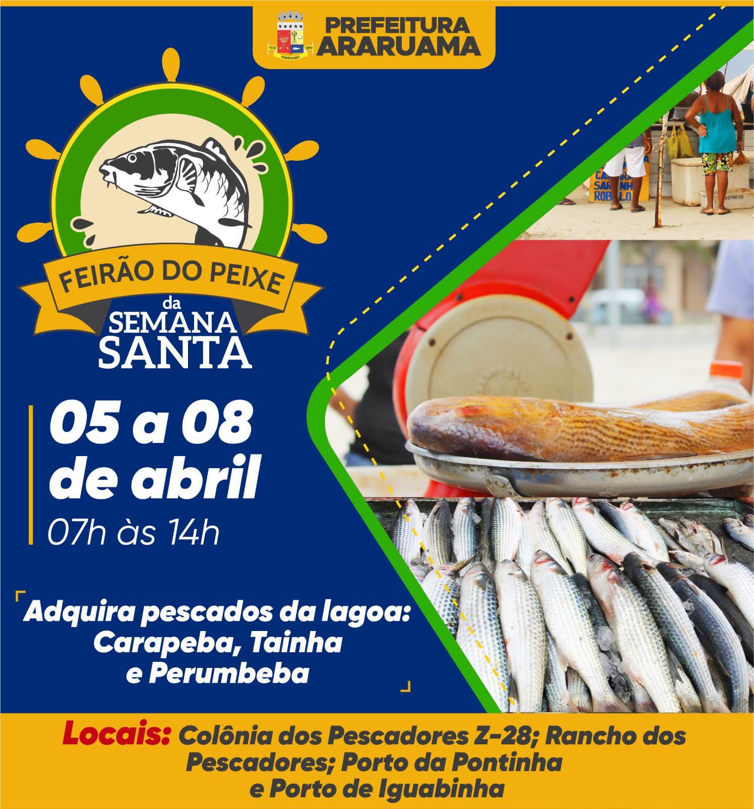 Prefeitura vai realizar mais uma edição do “Feirão do Peixe da Semana Santa” em Araruama