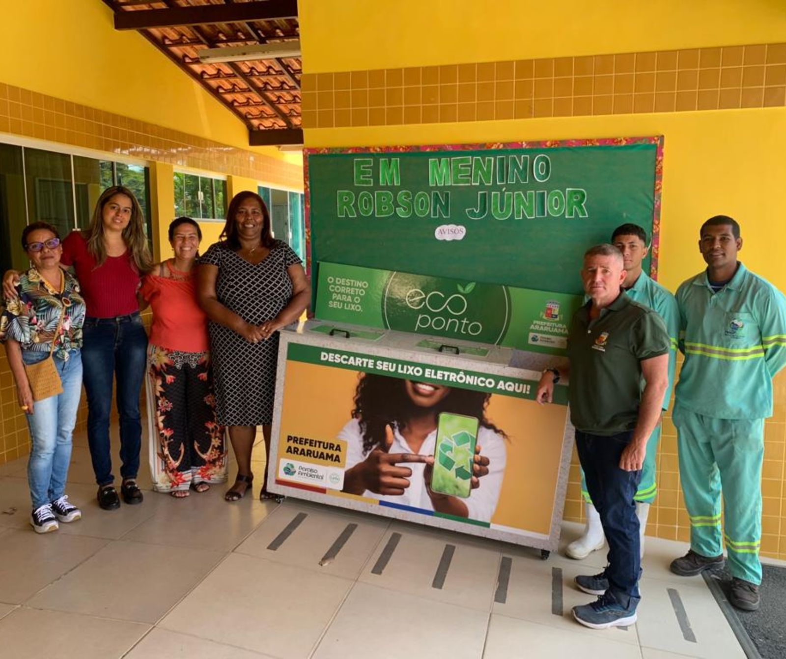 Escolas 100% Ecológicas de Araruama recebem Ecopontos para Coleta de Resíduos