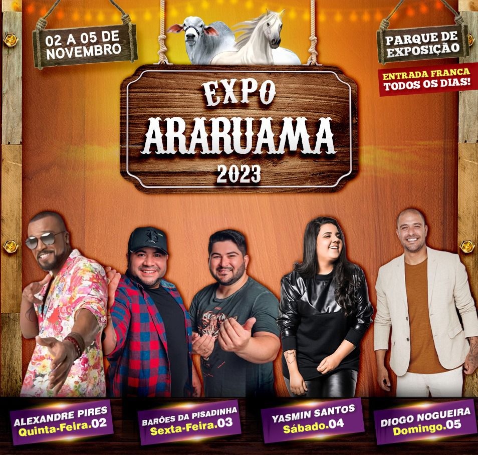 Prefeitura de Araruama vai realizar a Expo Araruama 2023 com quatro dias de festa