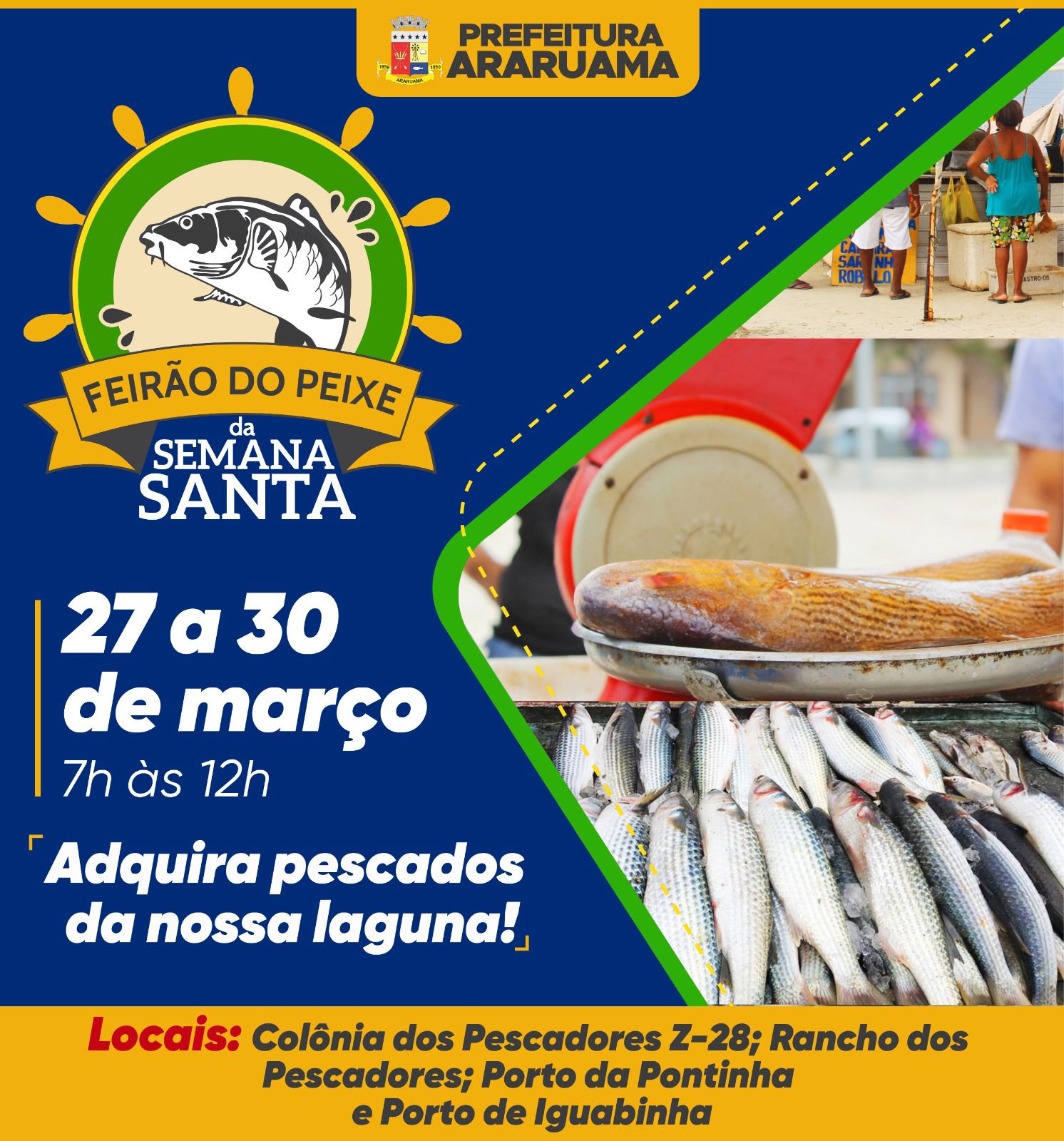 Prefeitura de Araruama vai realizar a 8º edição do Feirão do Peixe durante a Semana Santa